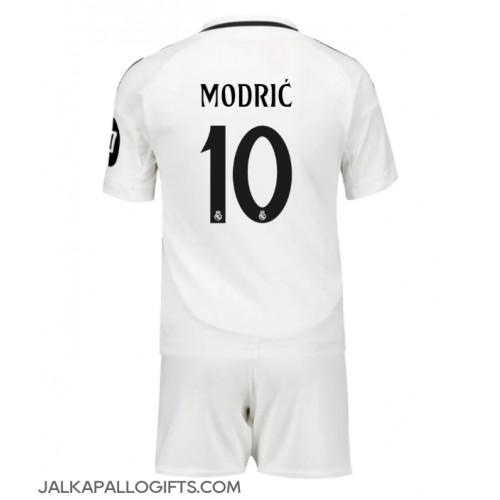 Real Madrid Luka Modric #10 Koti Peliasu Lasten 2024-25 Lyhythihainen (+ Lyhyet housut)